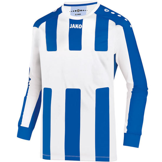 Afbeeldingen van JAKO Shirt Milan LM wit/sportroyal (4343/40) - SALE